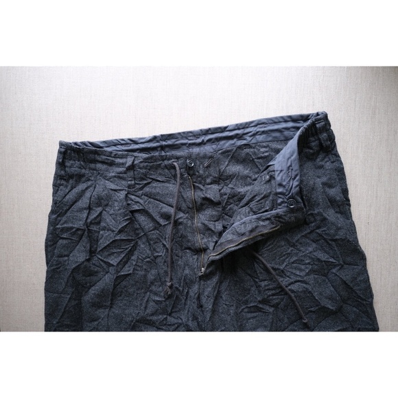 Yohji Yamamoto -  AW16 Wool-Blend Textured Pants - Picture 3 of 16